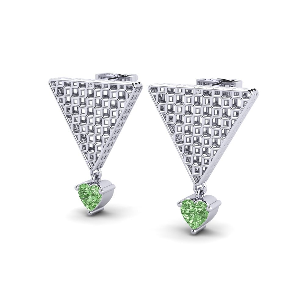 Heart Green Diamond Women's Earring Jacquetta
