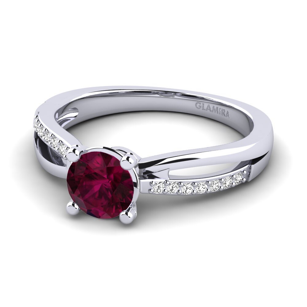 Granate Rhodolite Anillo de compromiso Jade 1.0 crt
