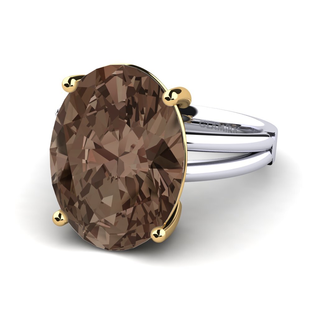 18k Oro Blanco / Amarillo Anillo Jadora