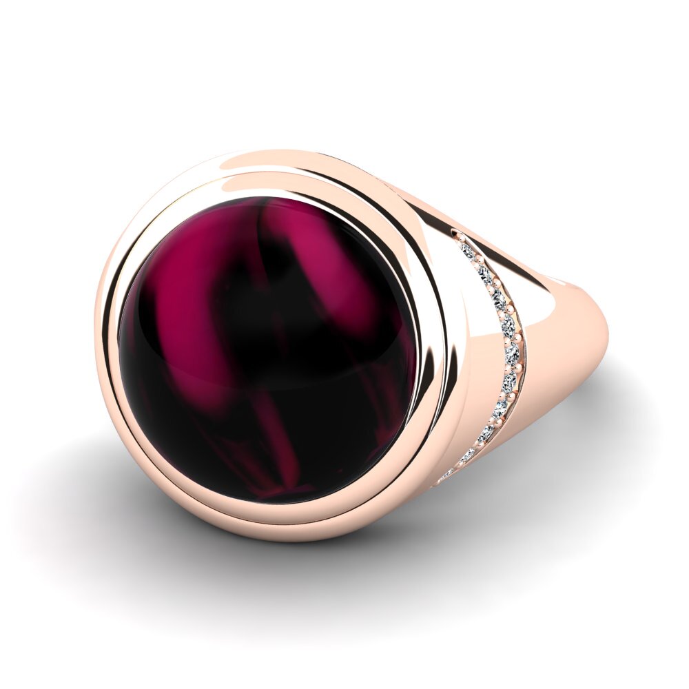 Cabochon Granada Rodolita Anel Jailen