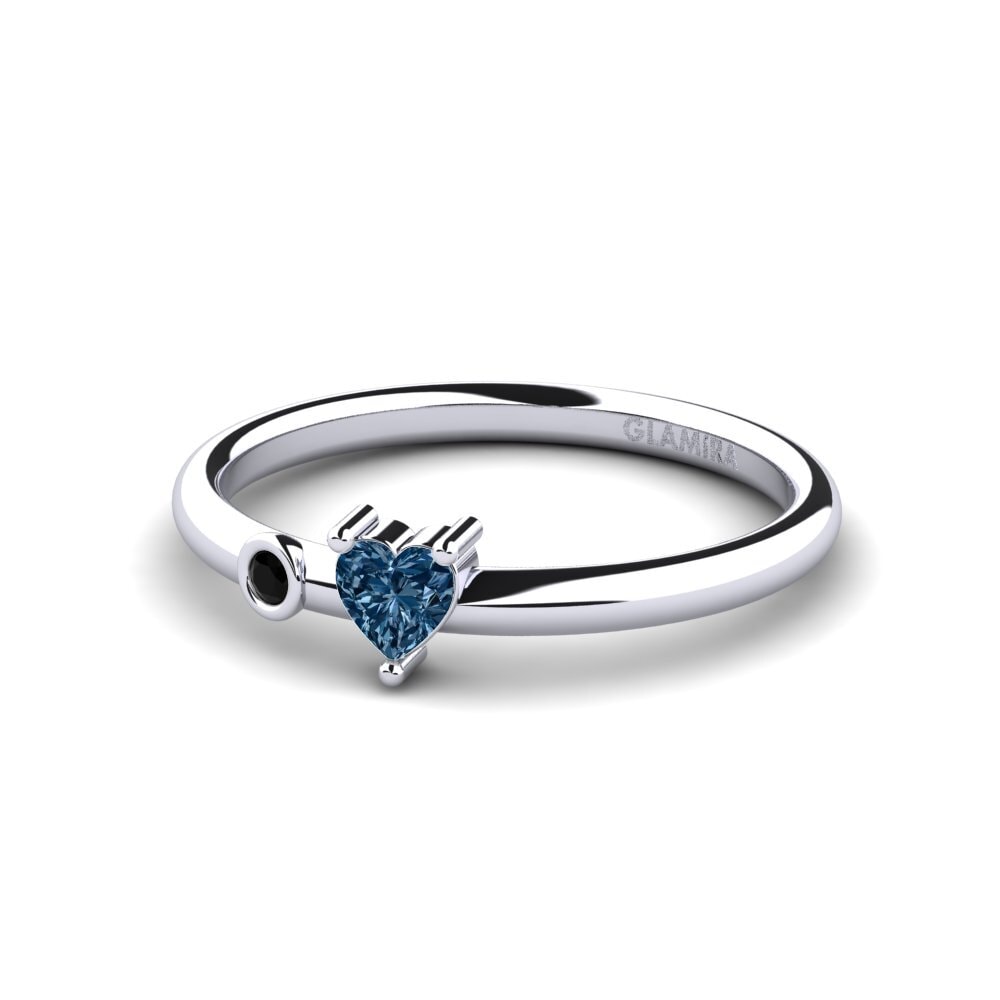 18k Oro Blanco Anillo de Mujer Jakanis