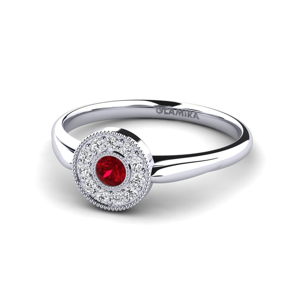 Red Zirconia Engagement Ring Jambo