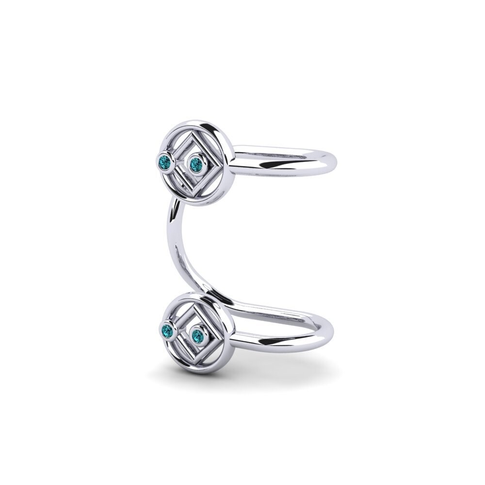 Diamante Azul Pendiente de mujer Jameyef