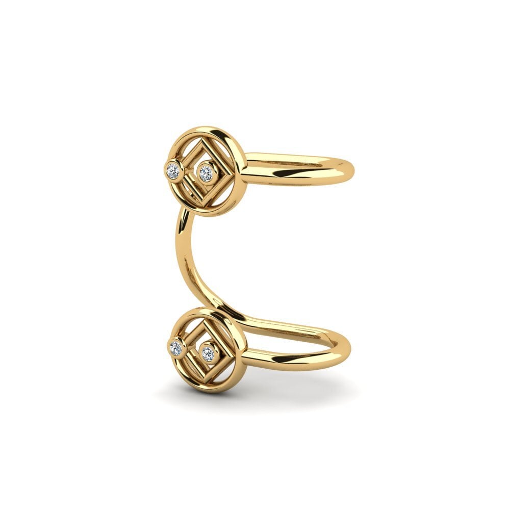 14k Oro Amarillo Pendiente de mujer Jameyef