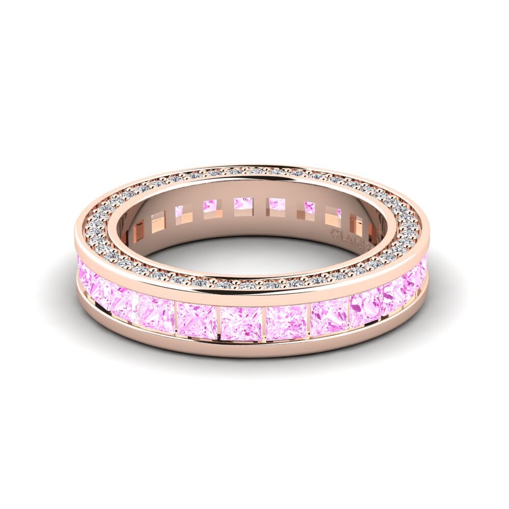 Princesa Zafiro Rosado Anillo Jamie