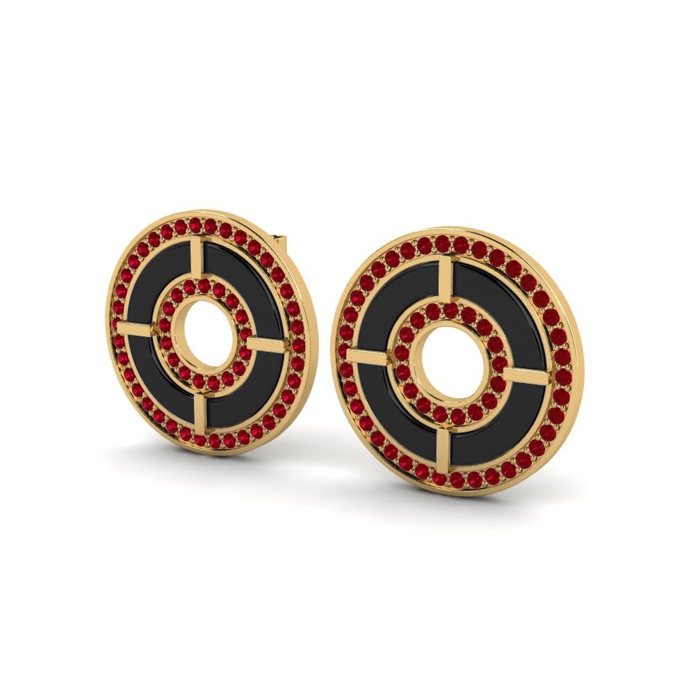 Zircônia Vermelha Brincos Feminino Janay