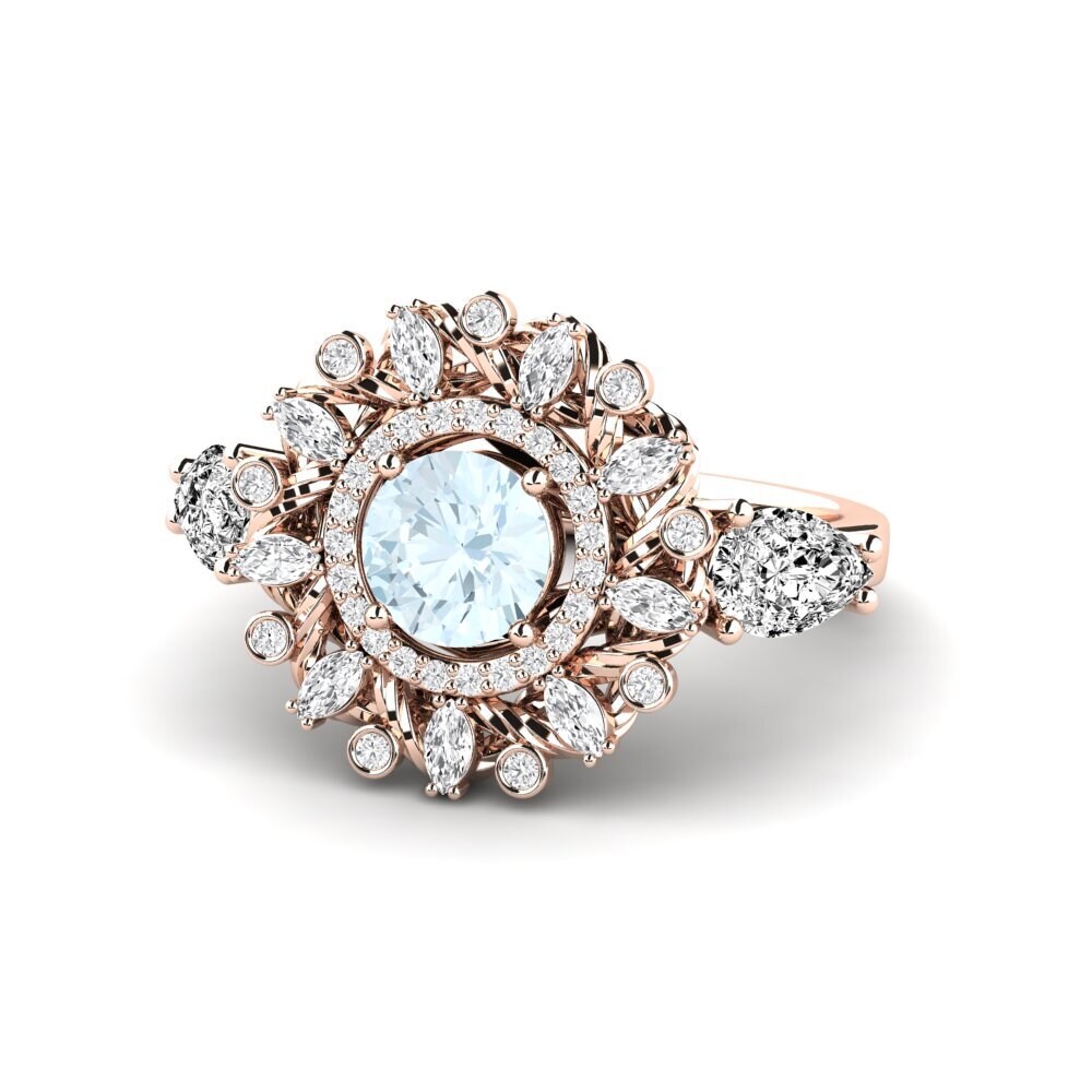 Aquamarine Engagement Ring Janeiro