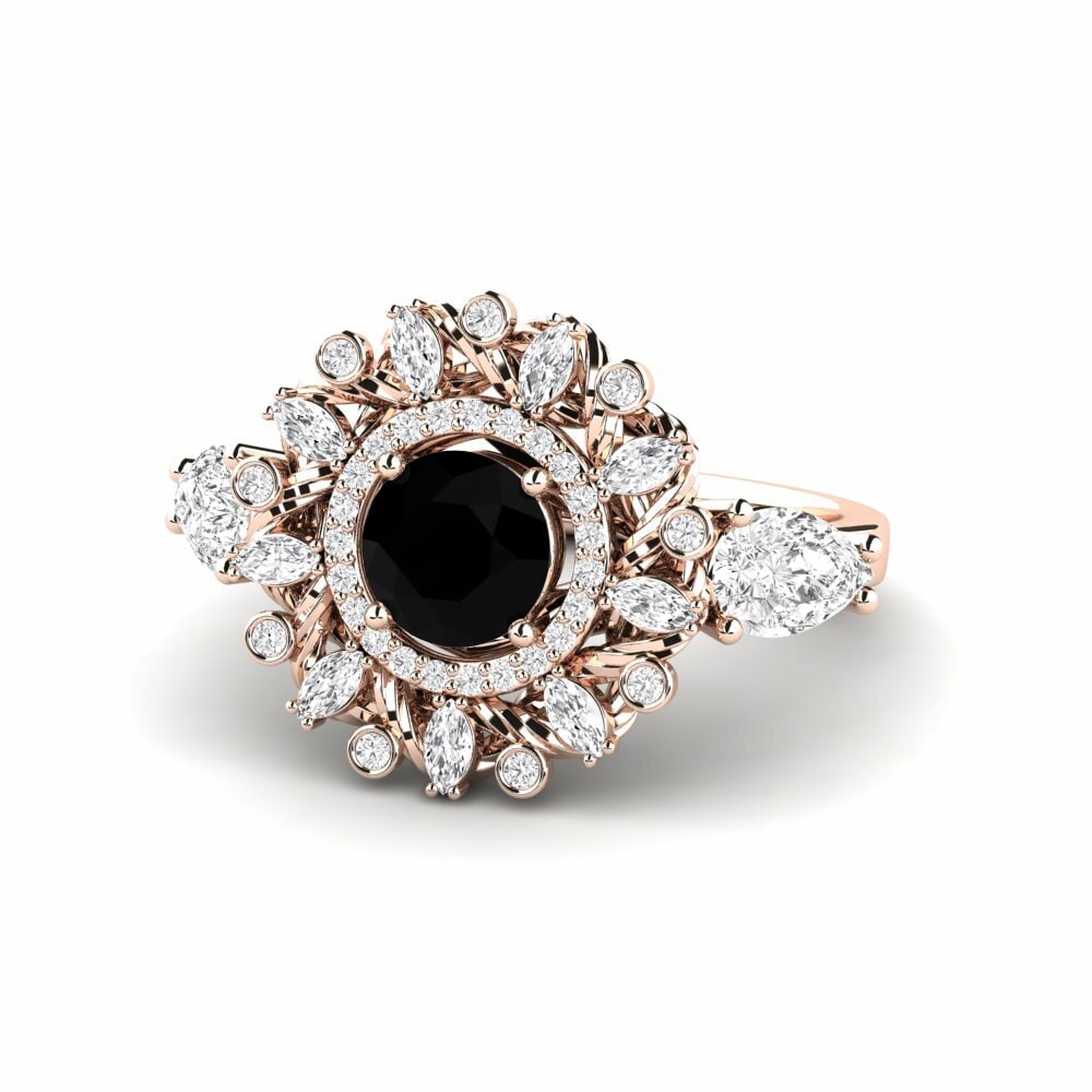 Black Sapphire Engagement Ring Janeiro