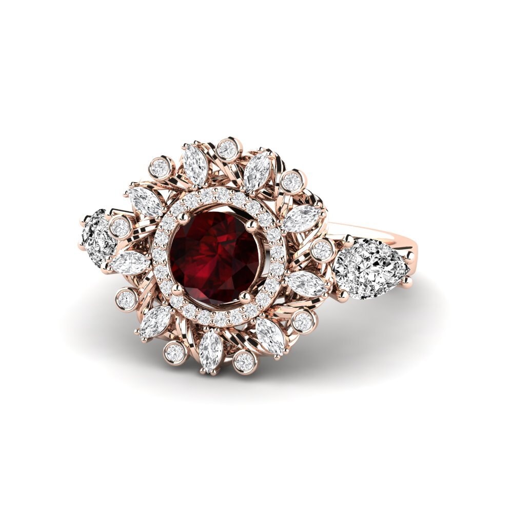 Garnet Engagement Ring Janeiro