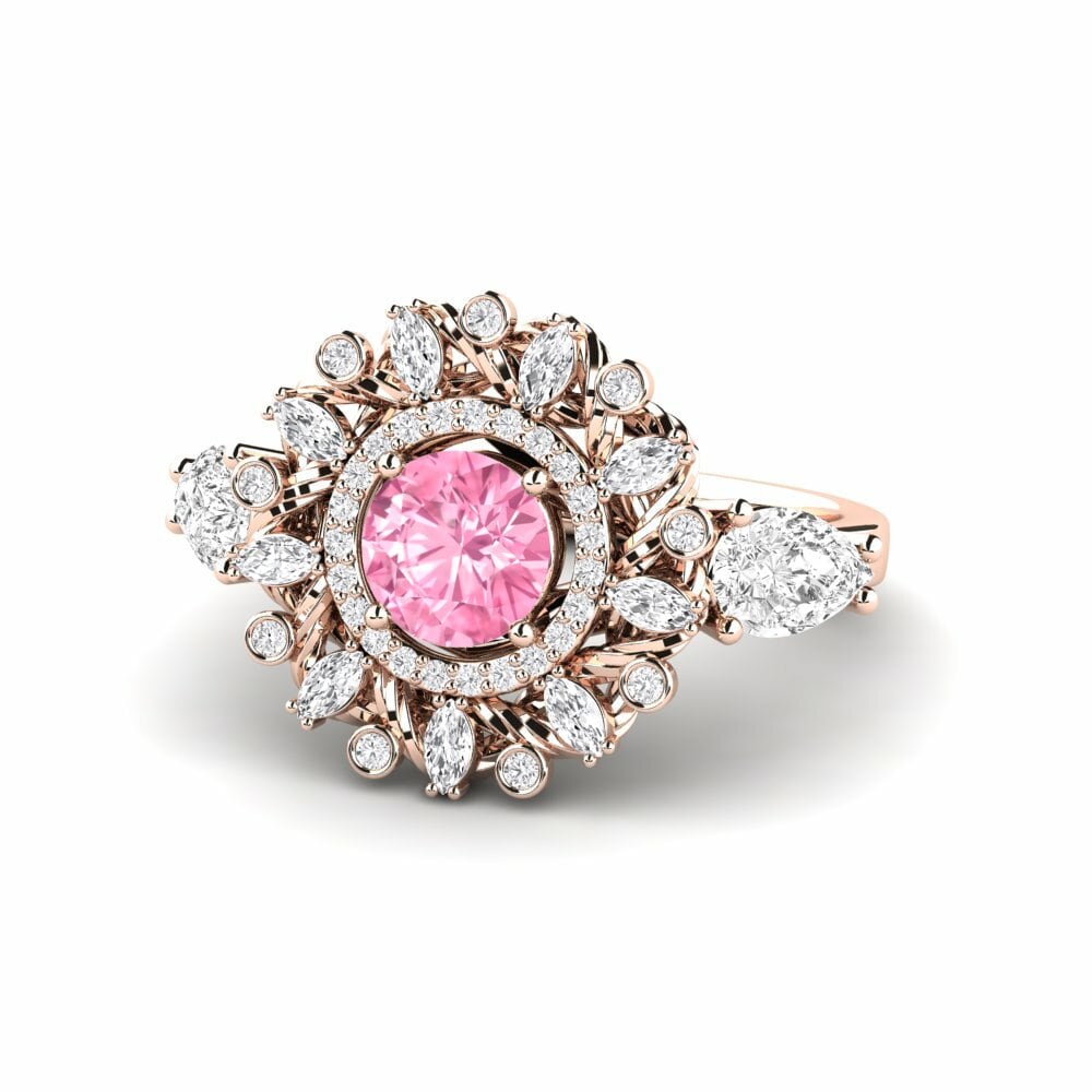 Pink Sapphire Engagement Ring Janeiro