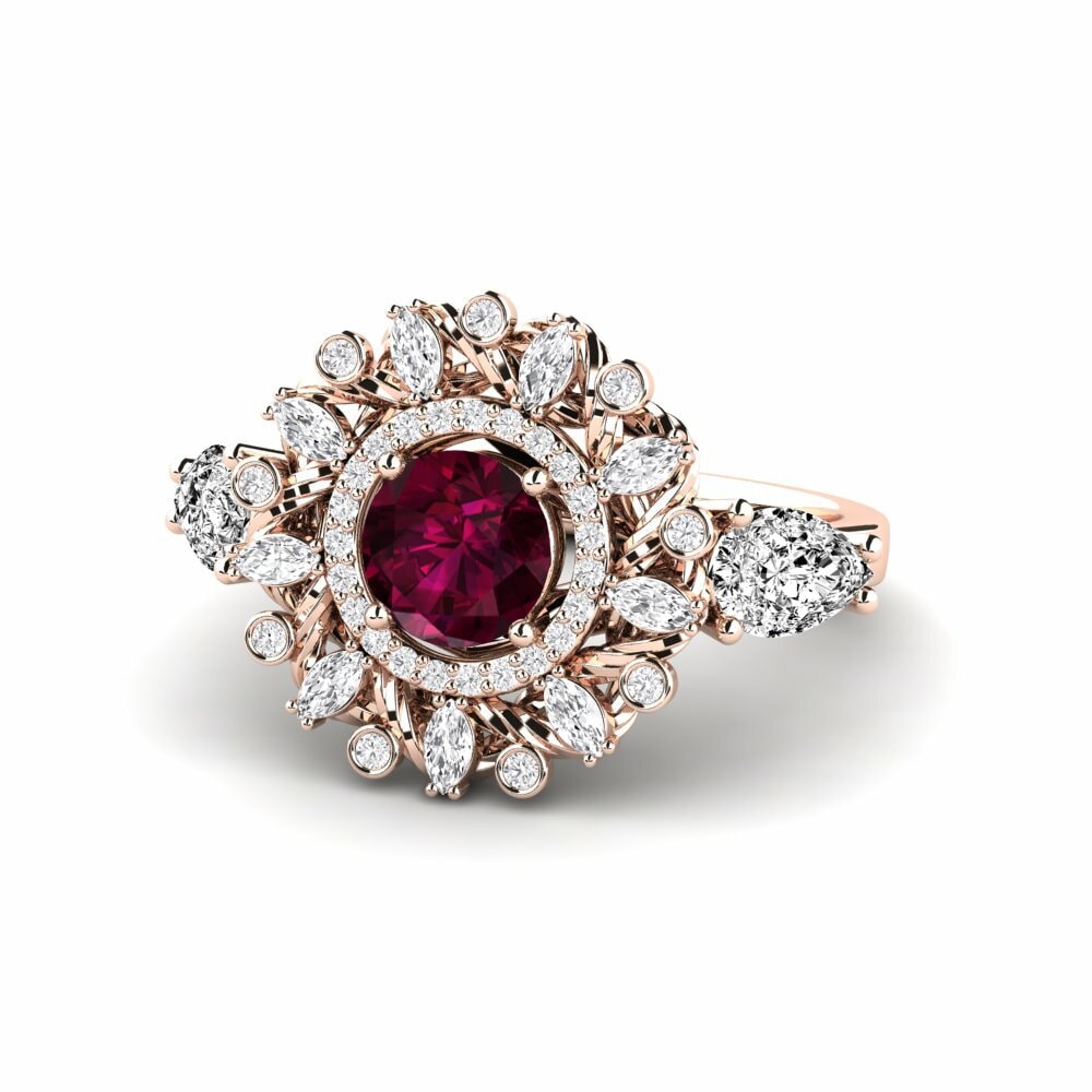 Rhodolite Garnet Engagement Ring Janeiro