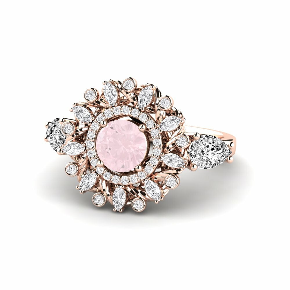 Rose Quartz Engagement Ring Janeiro