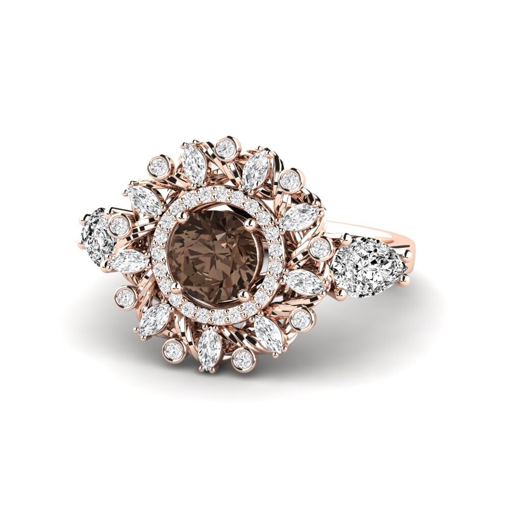 Smoky Quartz Engagement Ring Janeiro