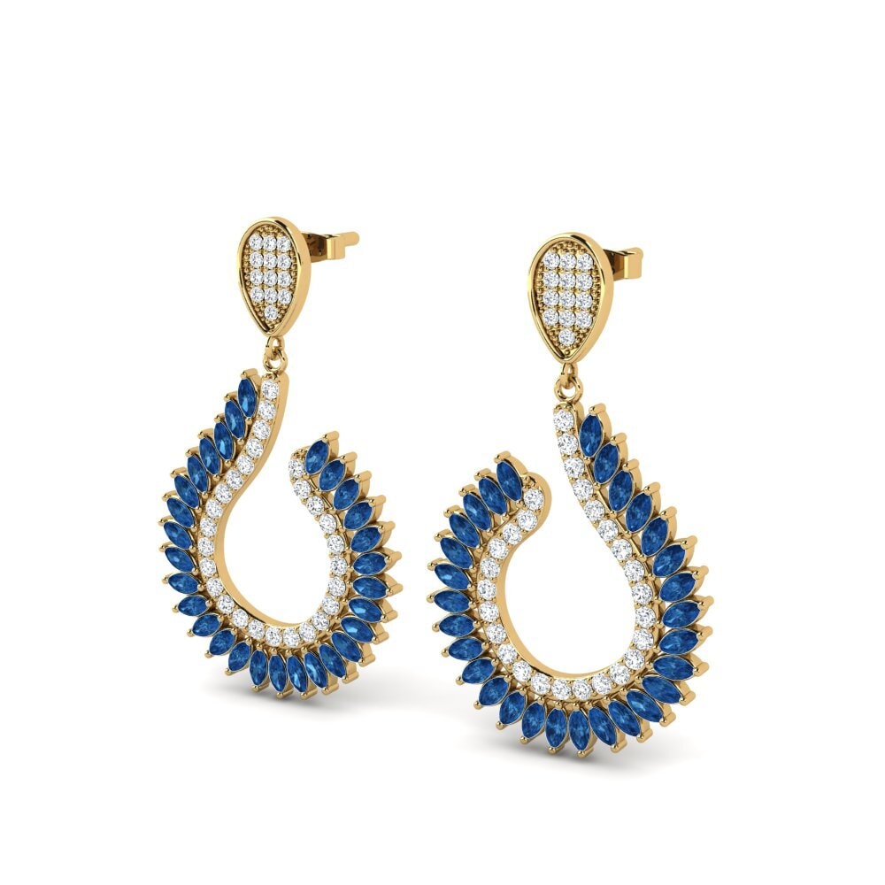 Dark Blue Zirconia Earring Janis