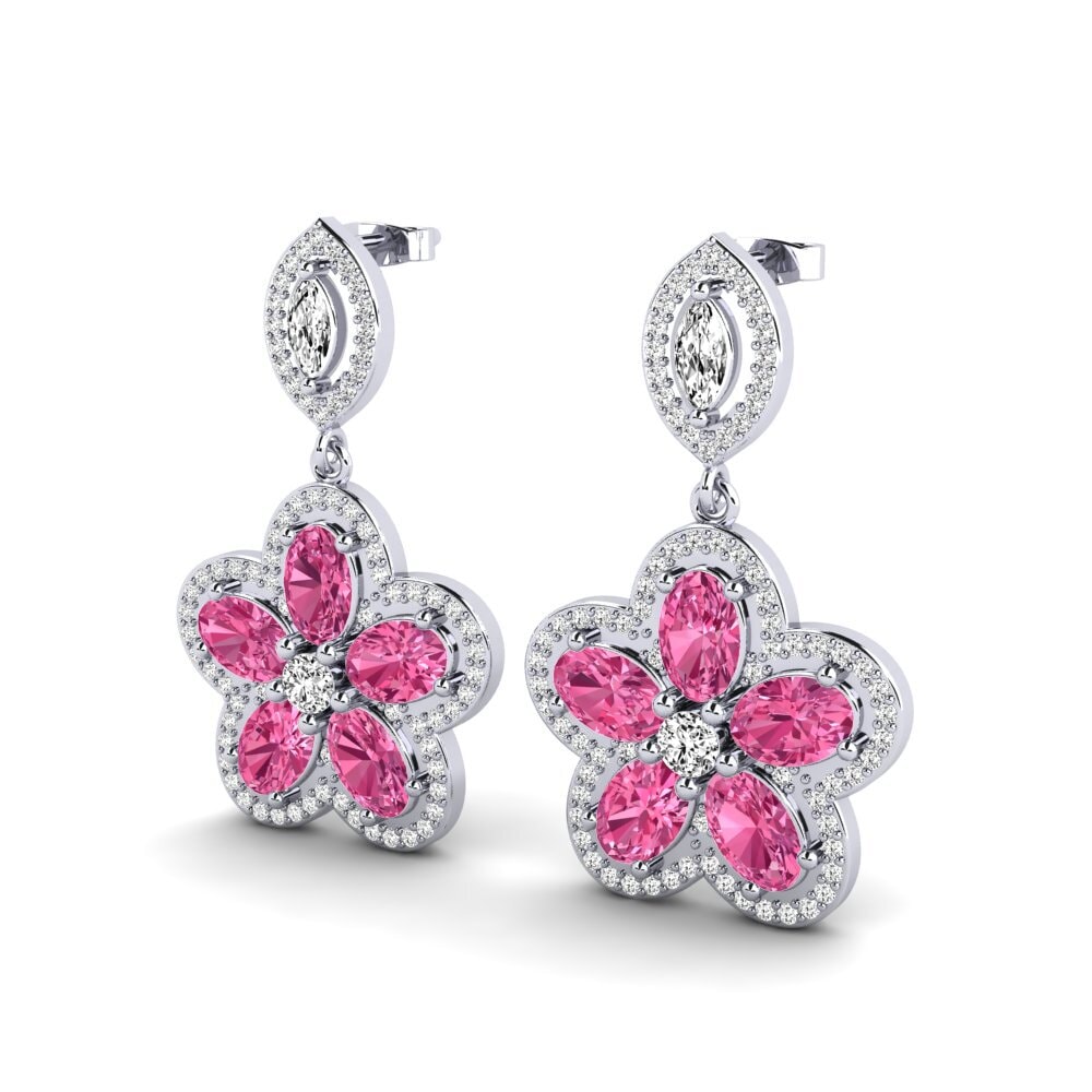 Turmalina rosa Pendiente de mujer Jann