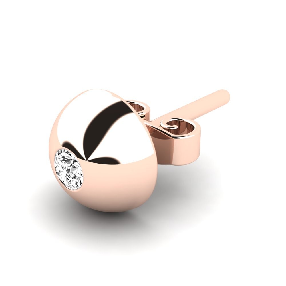 14k Oro Rosa Diamante cultivado en laboratorio Pendiente para hombre Janus