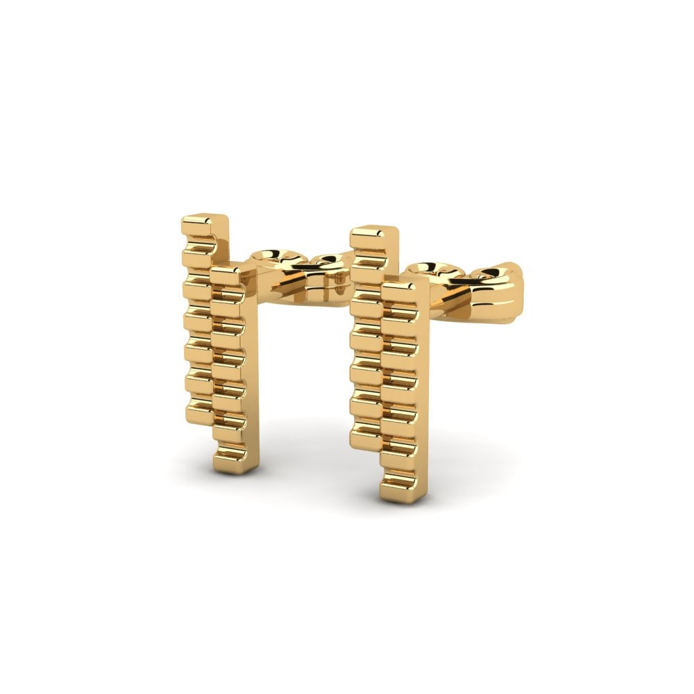 9k Oro Amarillo Pendientes Jarrod