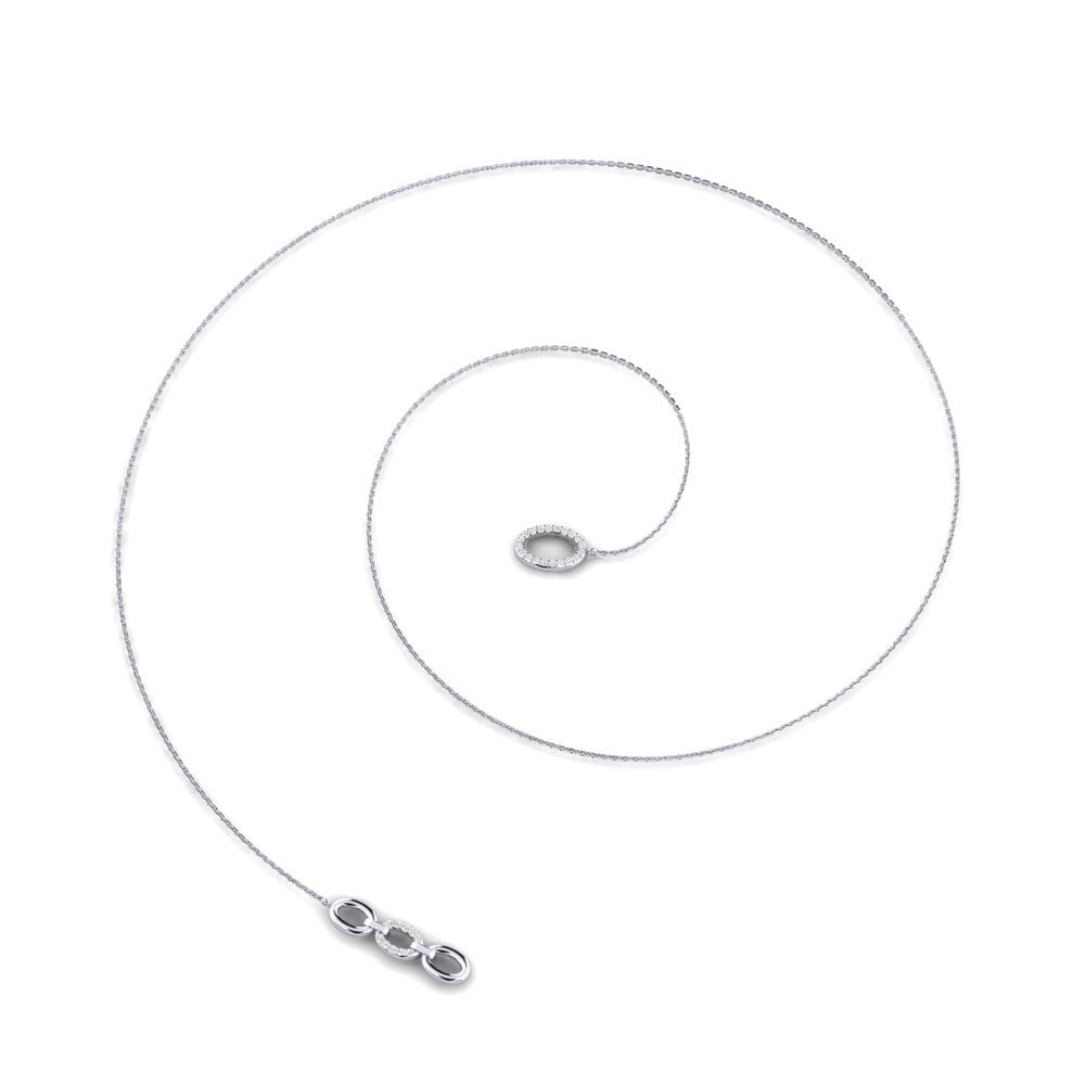 14ct White Gold Women's Necklace Jarumi
