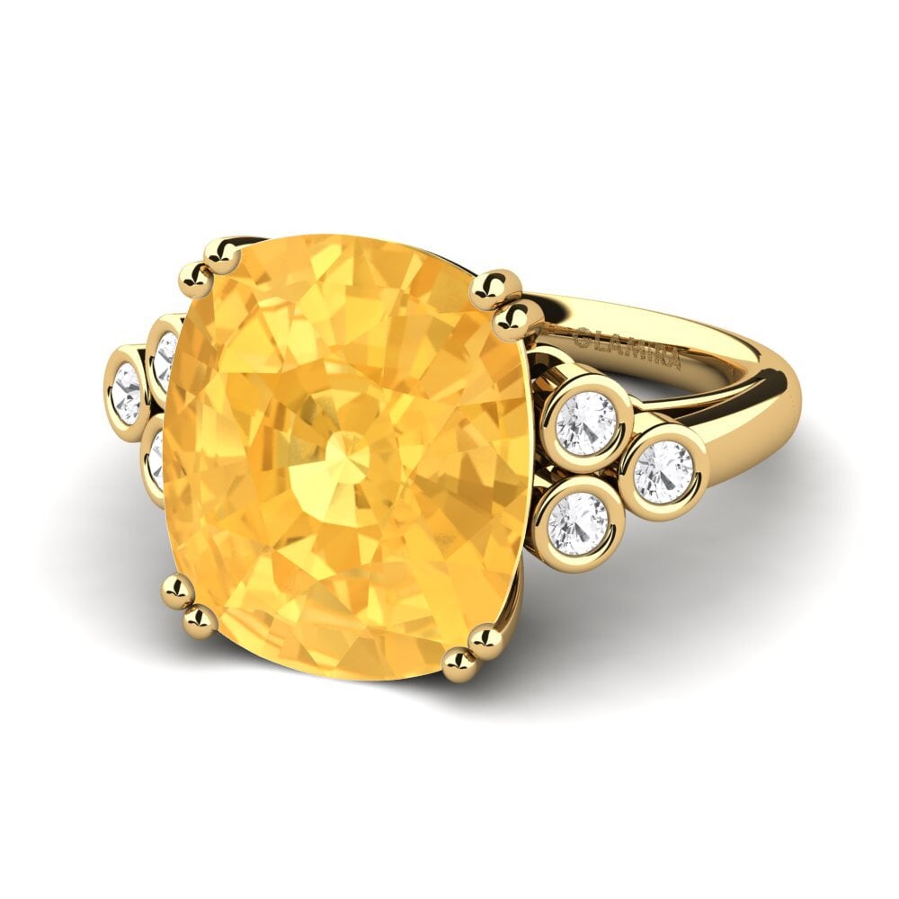 14k Oro Amarillo Anillo Jaselle