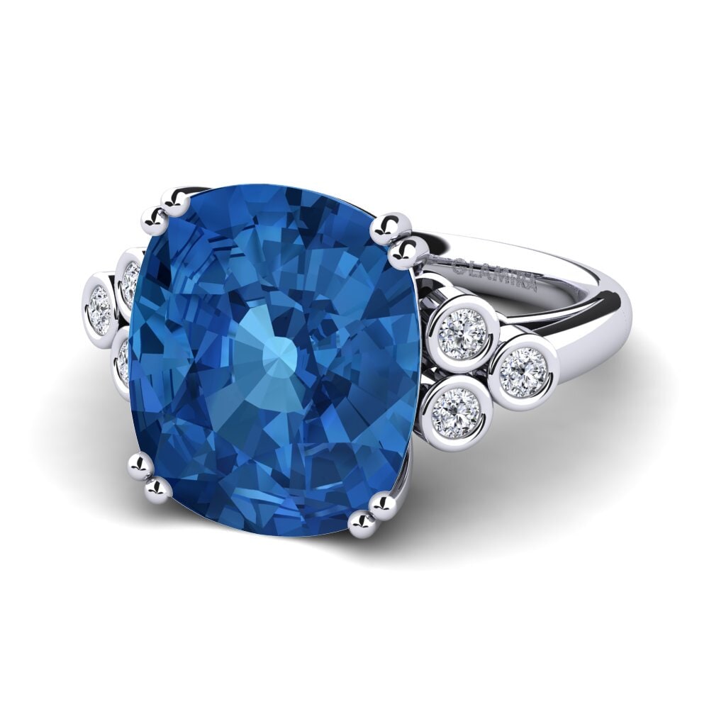 Dark Blue Zirconia Ring Jaselle