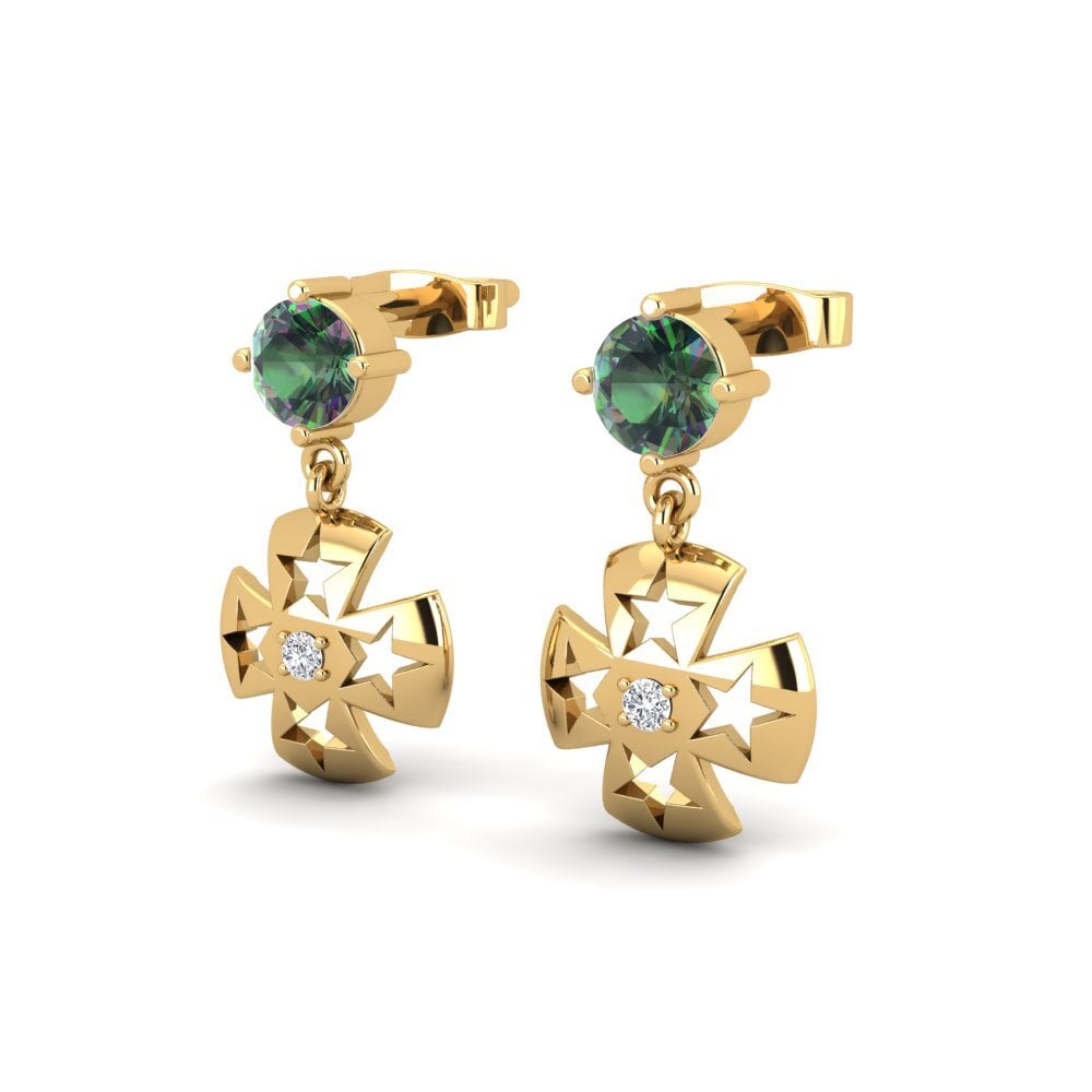 Mystic Topaz Women's Earring Jaune