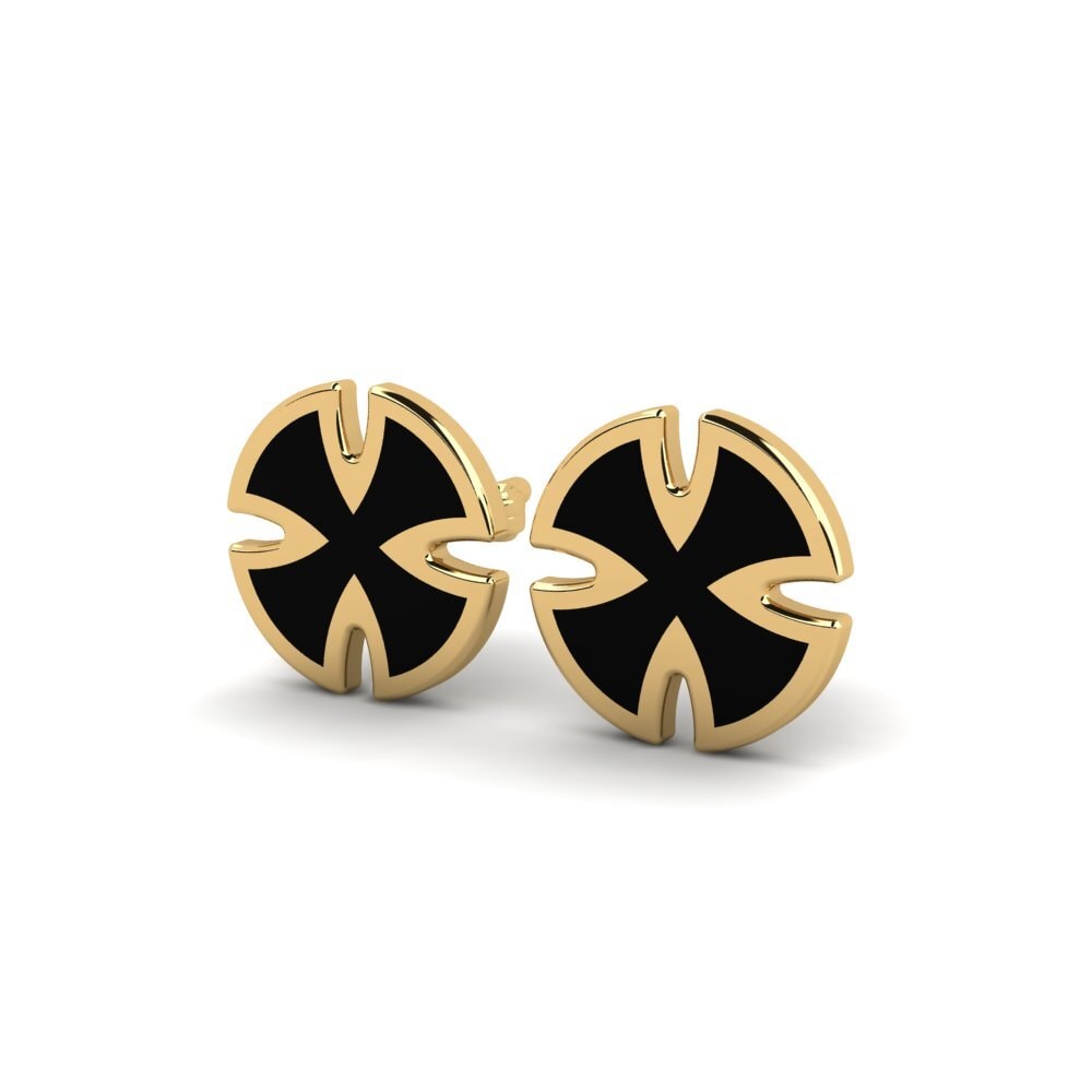9k Oro Amarillo Pendientes Jax
