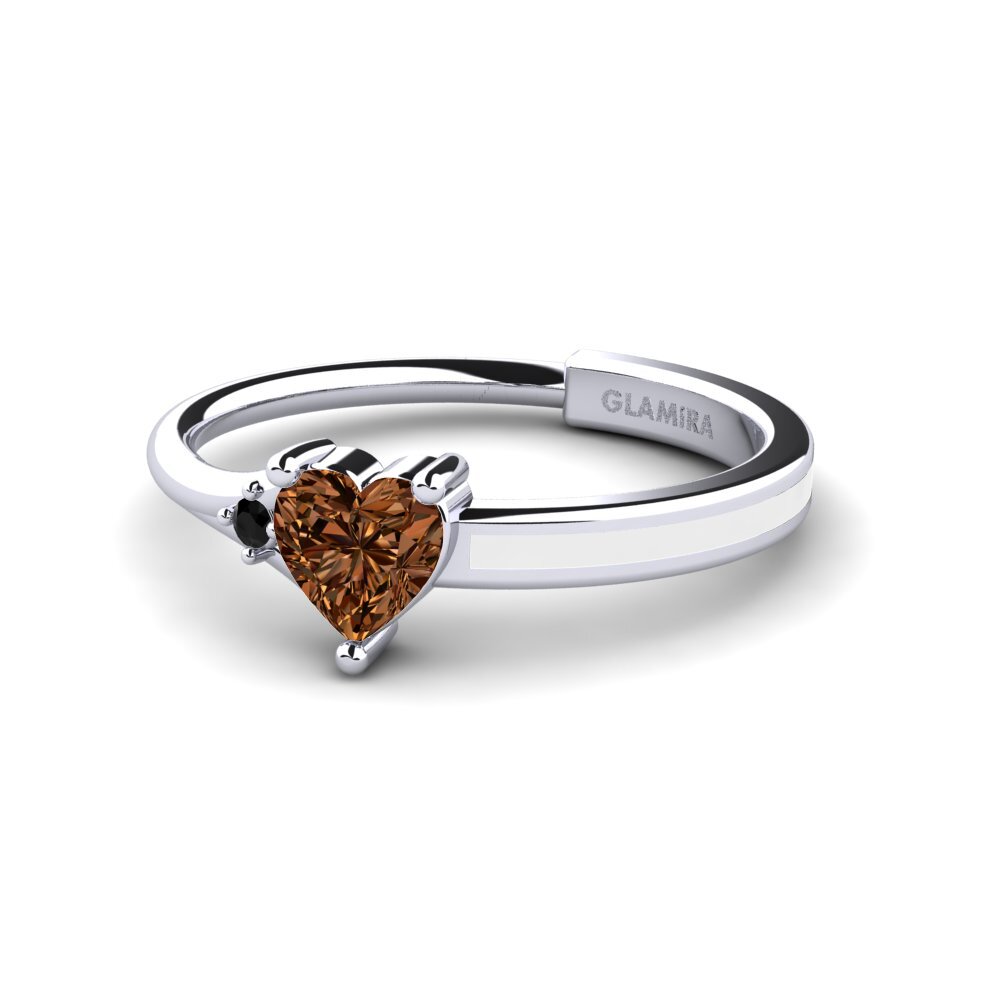 18k Oro Blanco Anillo de compromiso Jay