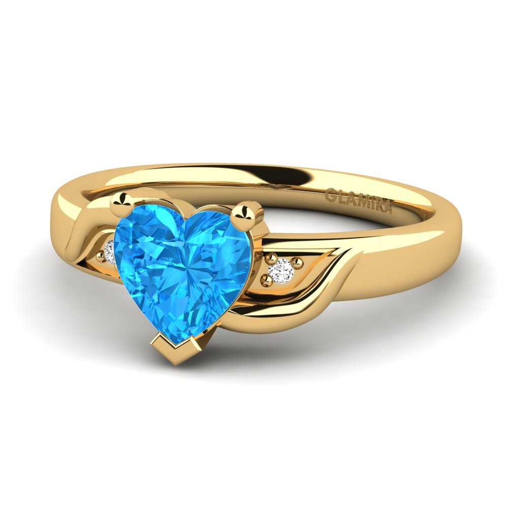 Blauer Topas Verlobungsring Jayda