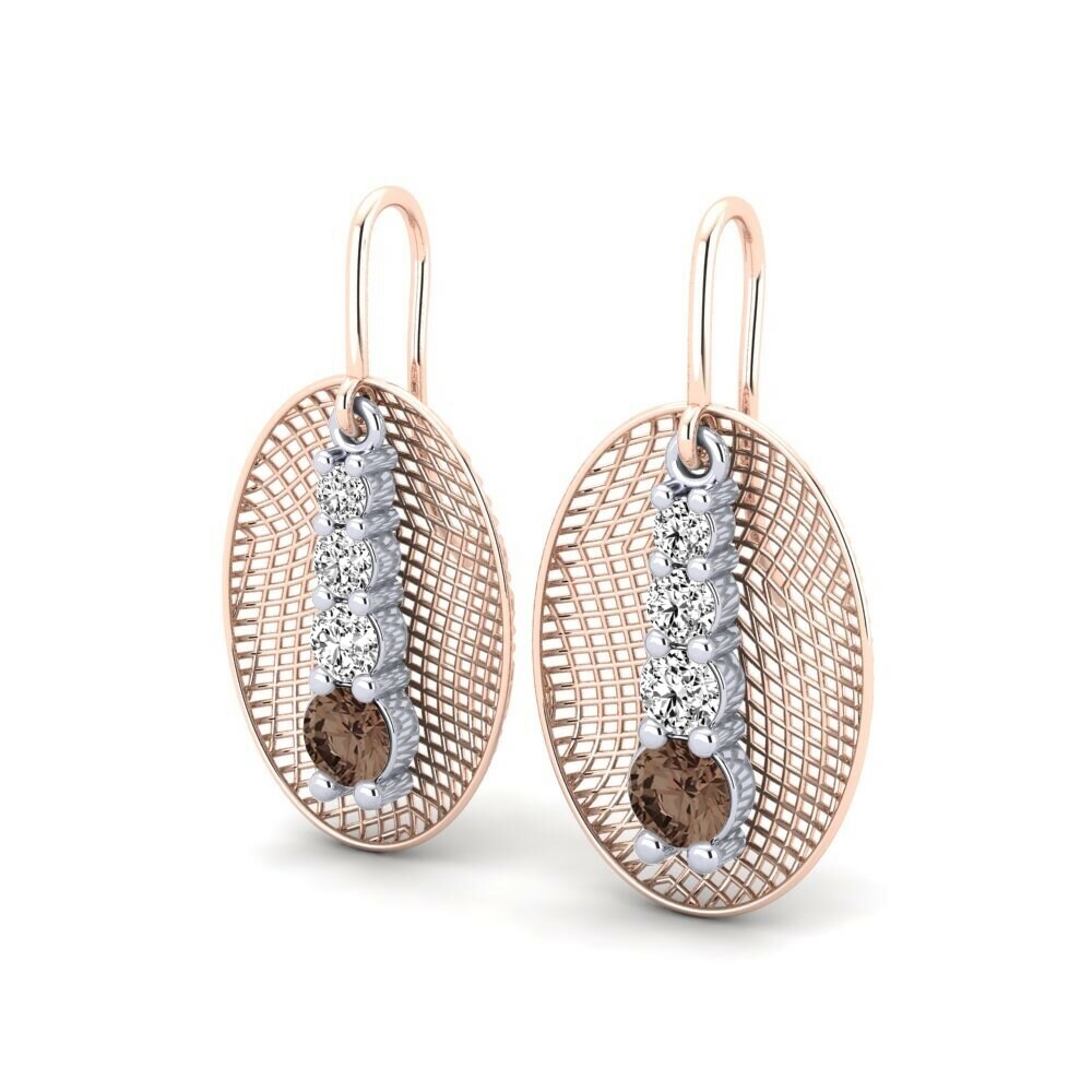 Boucle d'oreille femme Jeanelle Quartz Fumé