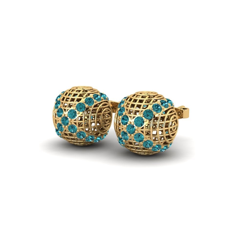 Diamante Azul Pendiente de mujer Jeannette