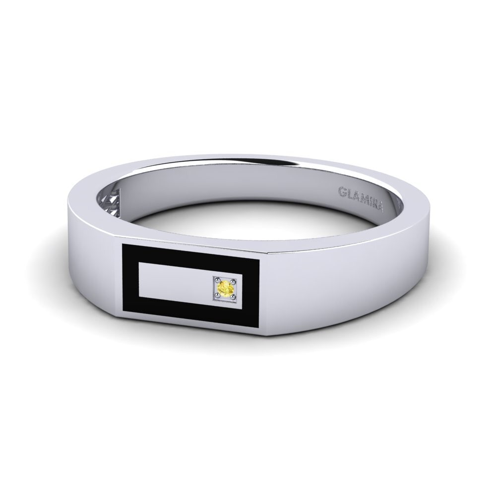 Zafiro amarillo Anillo de Hombre Jefferson