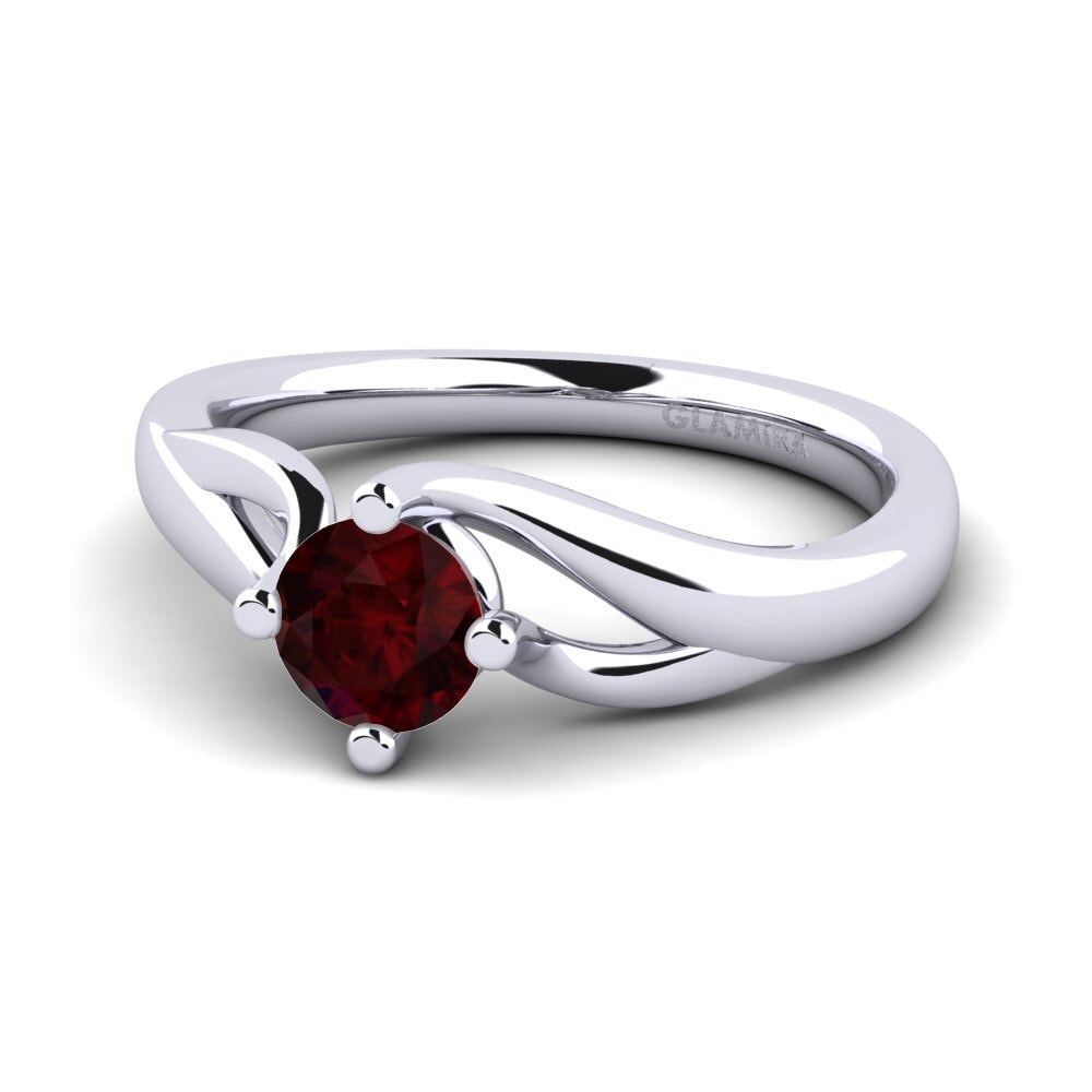 Garnet Engagement Ring Jeffrey 0.5 crt