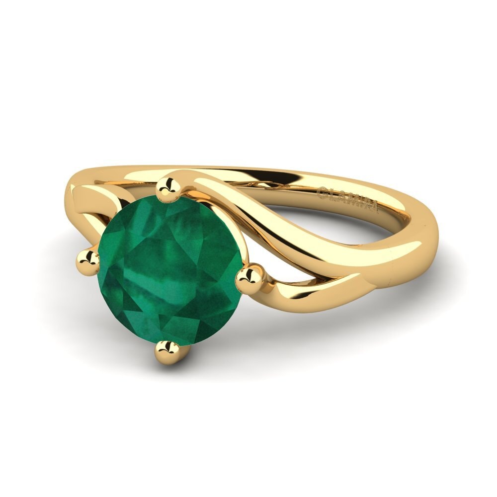 Esmeralda Anillo de compromiso Jeffrey 1.6 crt