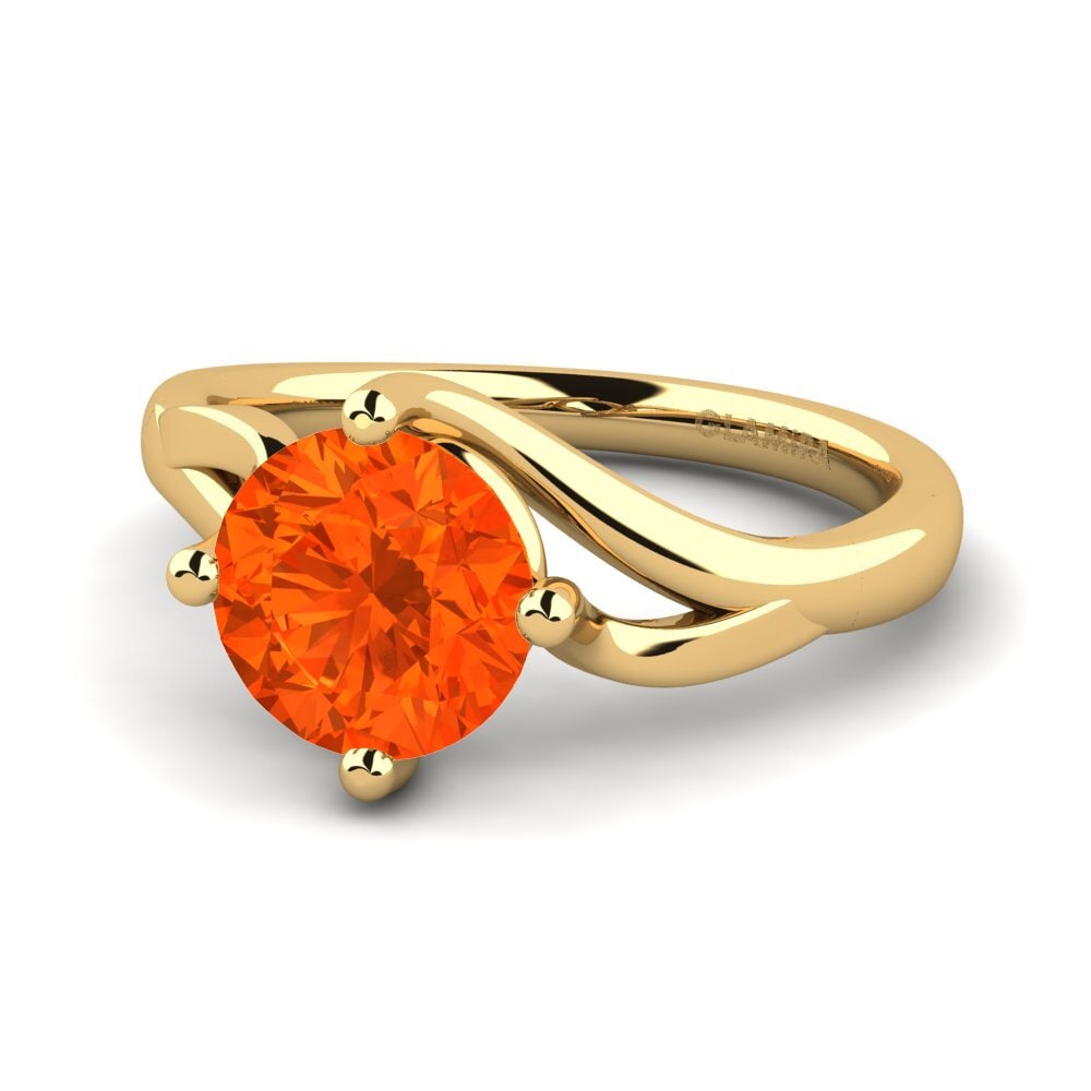 Fire-Opal Engagement Ring Jeffrey 1.6 crt