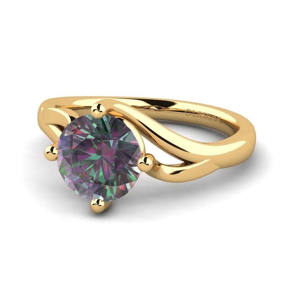 Topacio Místico Anillo de compromiso Jeffrey 1.6 crt
