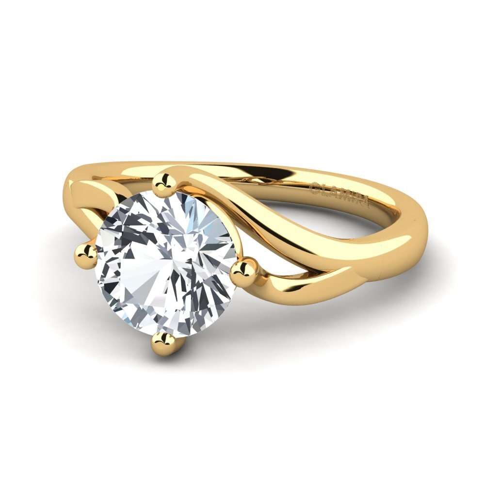 白鋯石 訂婚戒指 Jeffrey 1.6 crt