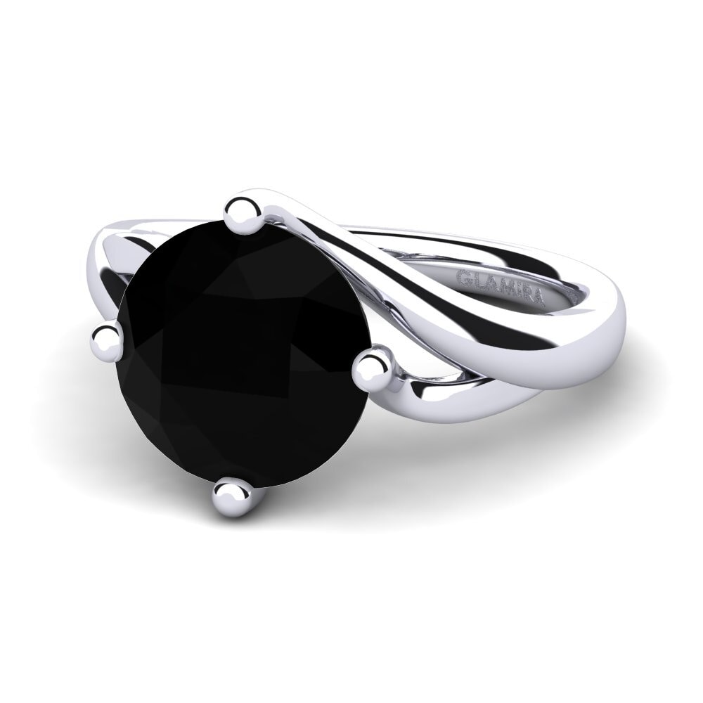 Black Sapphire Engagement Ring Jeffrey 3.0 crt