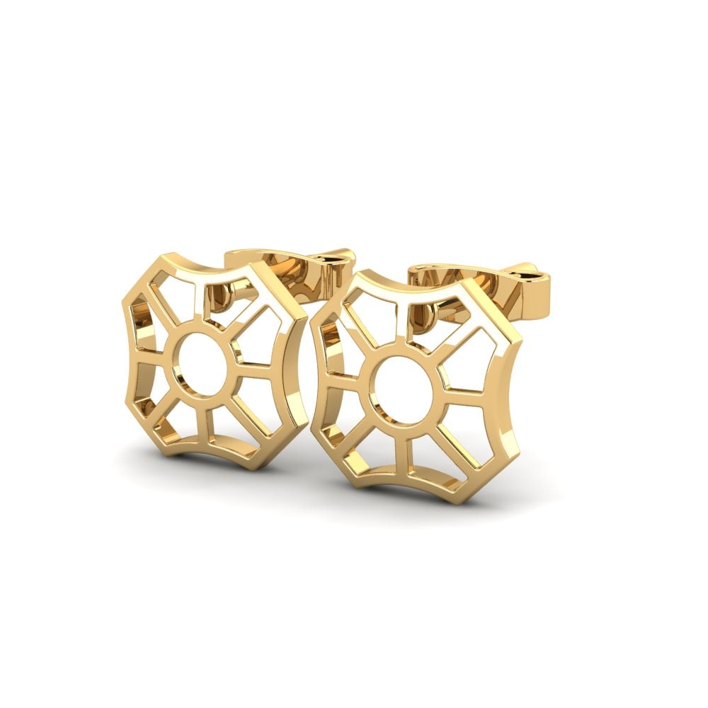 9k Oro Amarillo Pendientes Jehanne