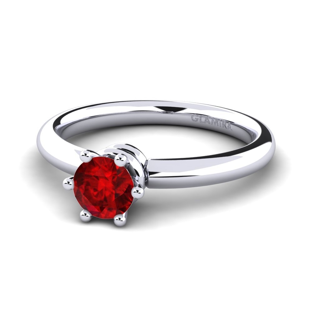 Ruby (Lab Created) Engagement Ring Jemma 0.5 crt