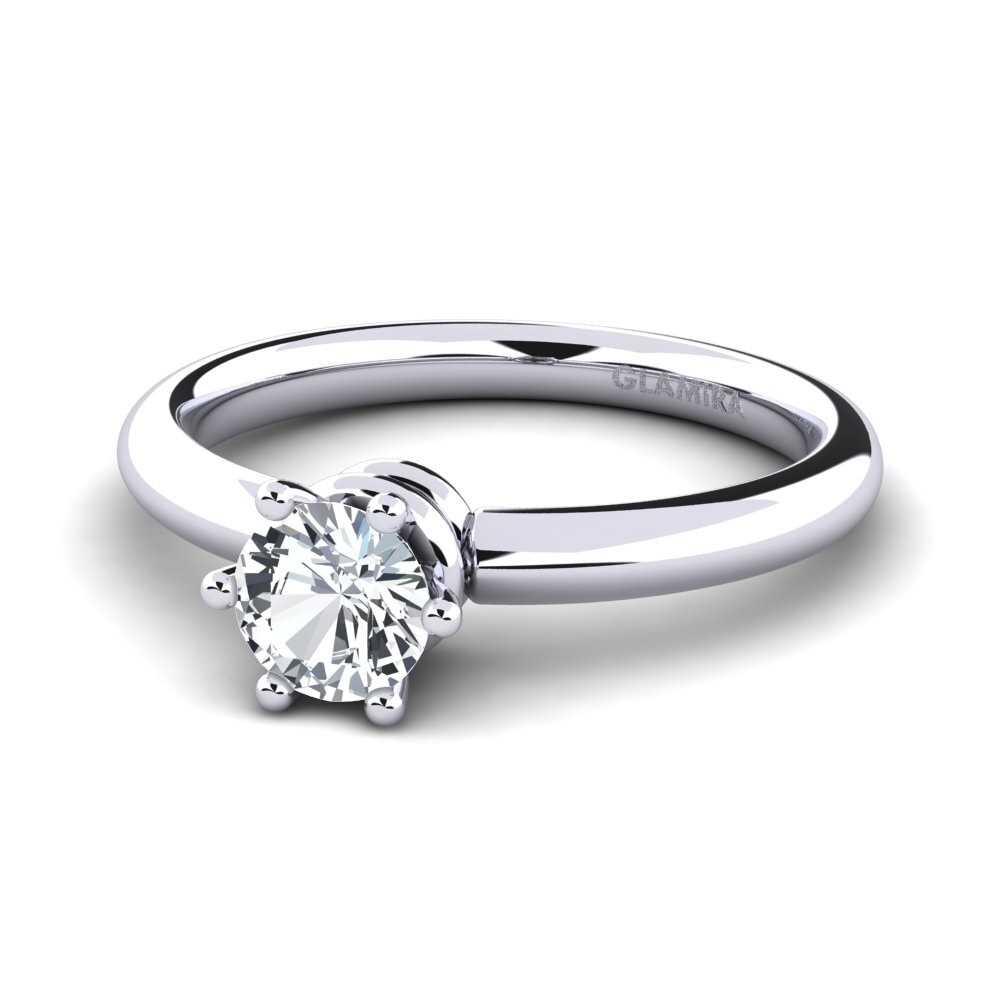 Weißer Zirkon Verlobungsring Jemma 0.5 crt