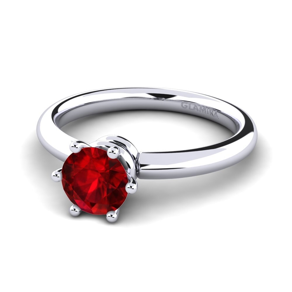 Ruby (Lab Created) Engagement Ring Jemma 0.8 crt
