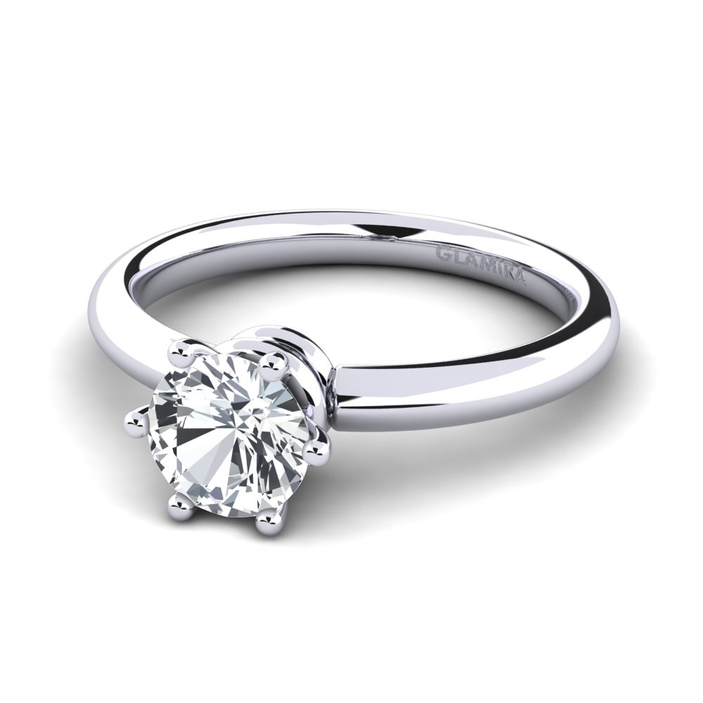 白鋯石 訂婚戒指 Jemma 0.8 crt