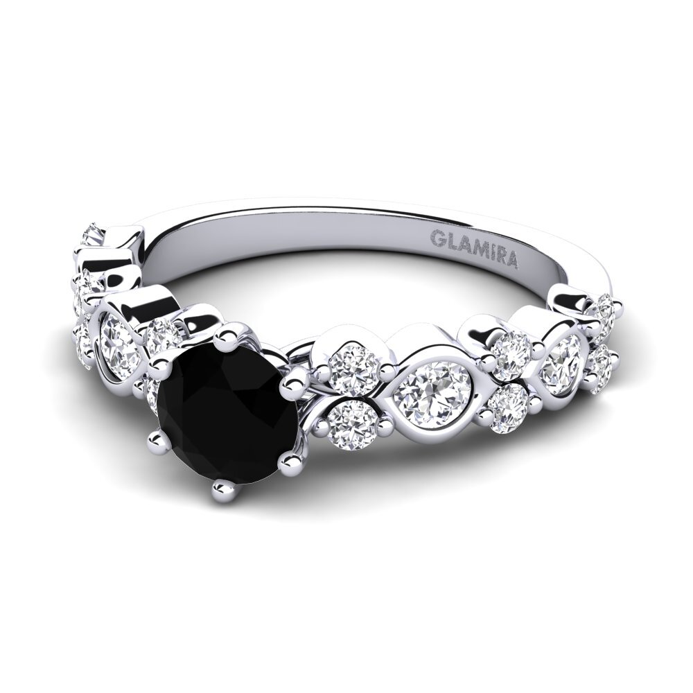 Black Diamond Engagement Ring Jena
