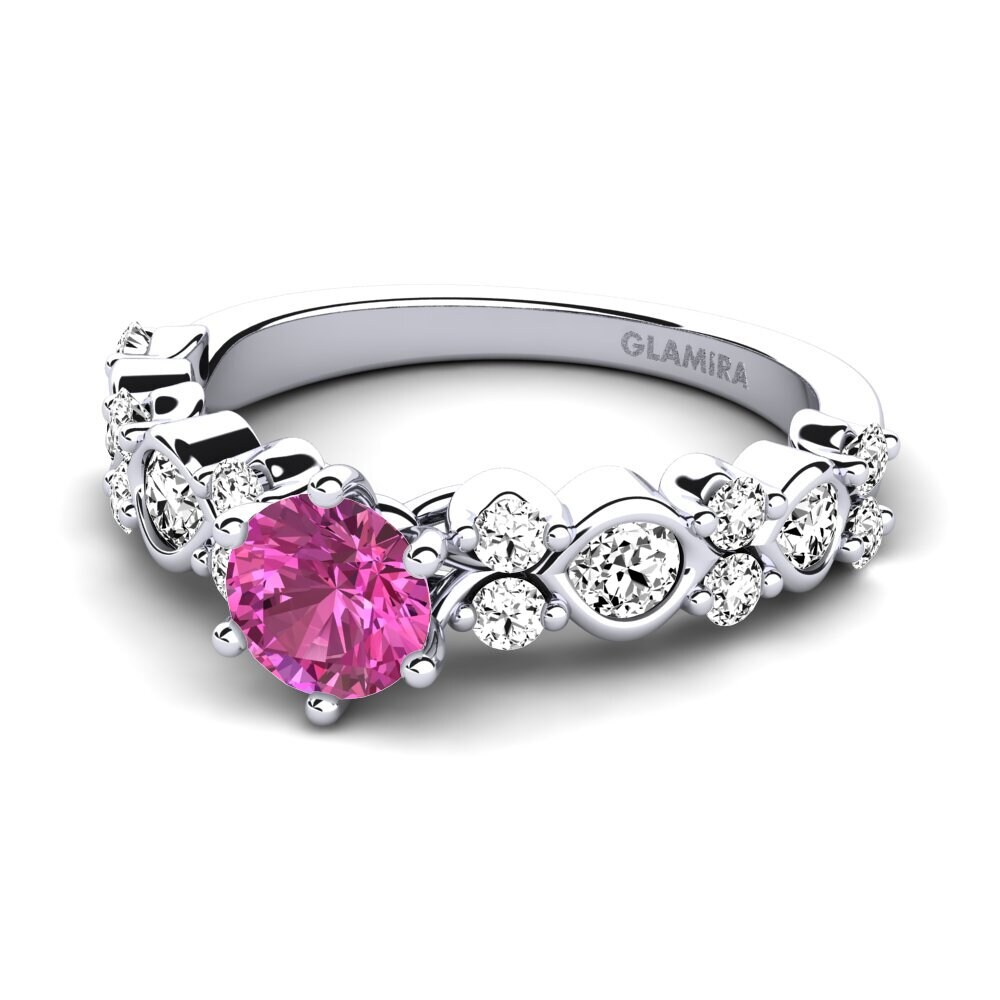 Topacio Rosa Anillo de compromiso Jena