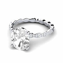 Solitaire Pave Rings