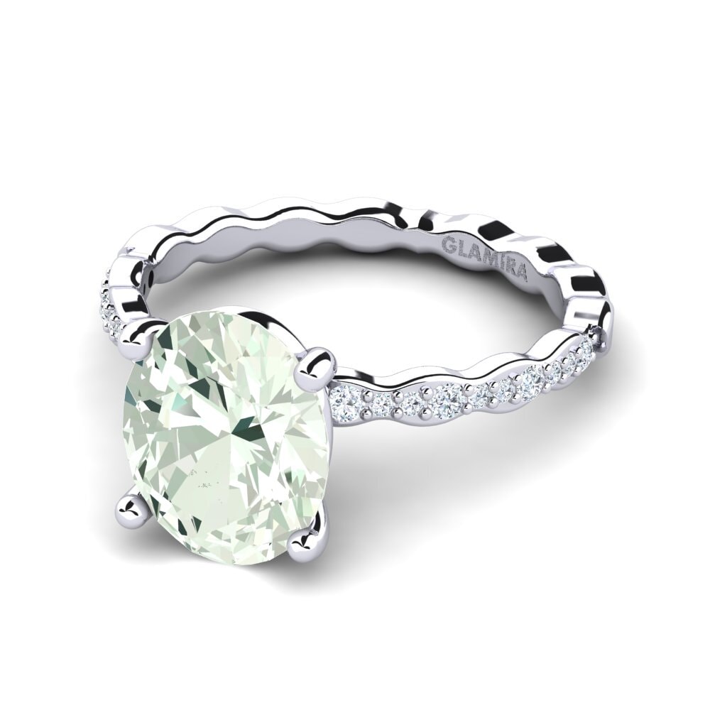 Green Amethyst Engagement Ring Jenaira