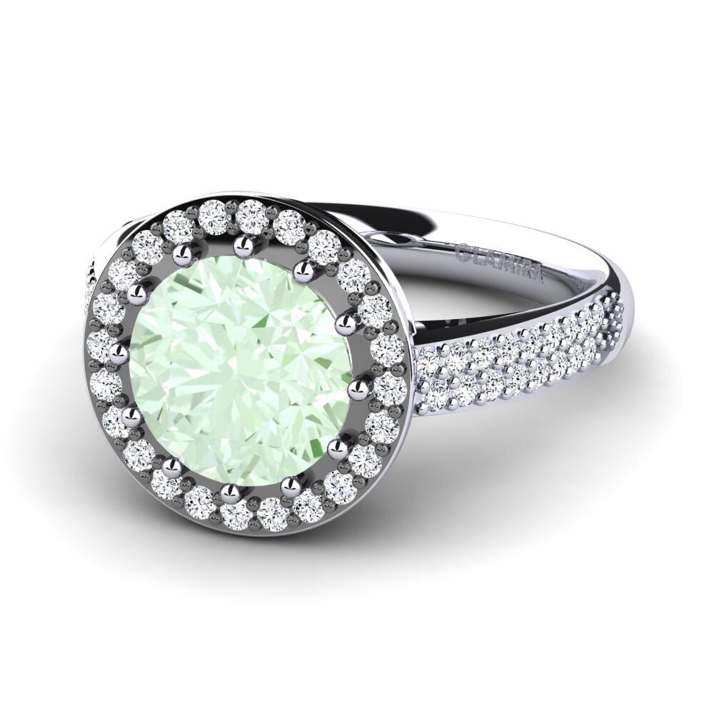 Green Amethyst Engagement Ring Zebo