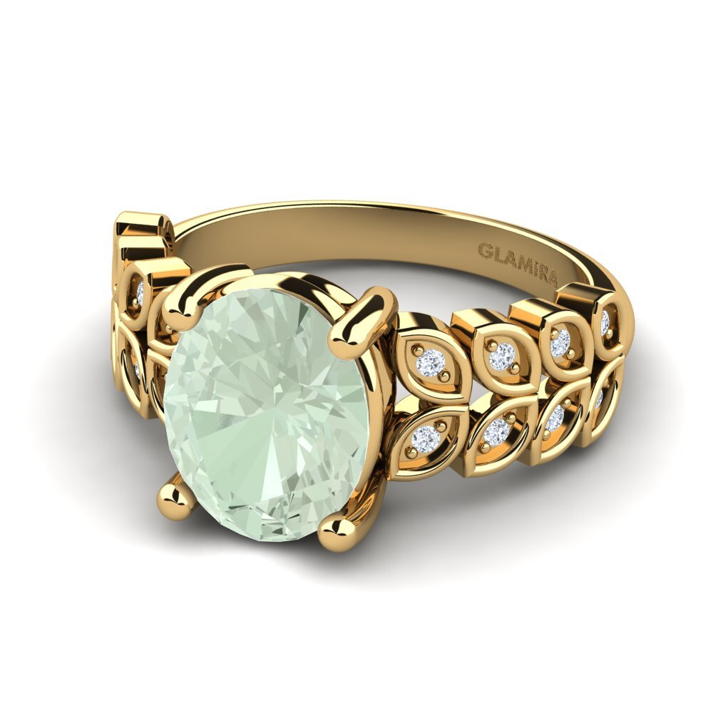 Green Amethyst Engagement Ring Jennaliz