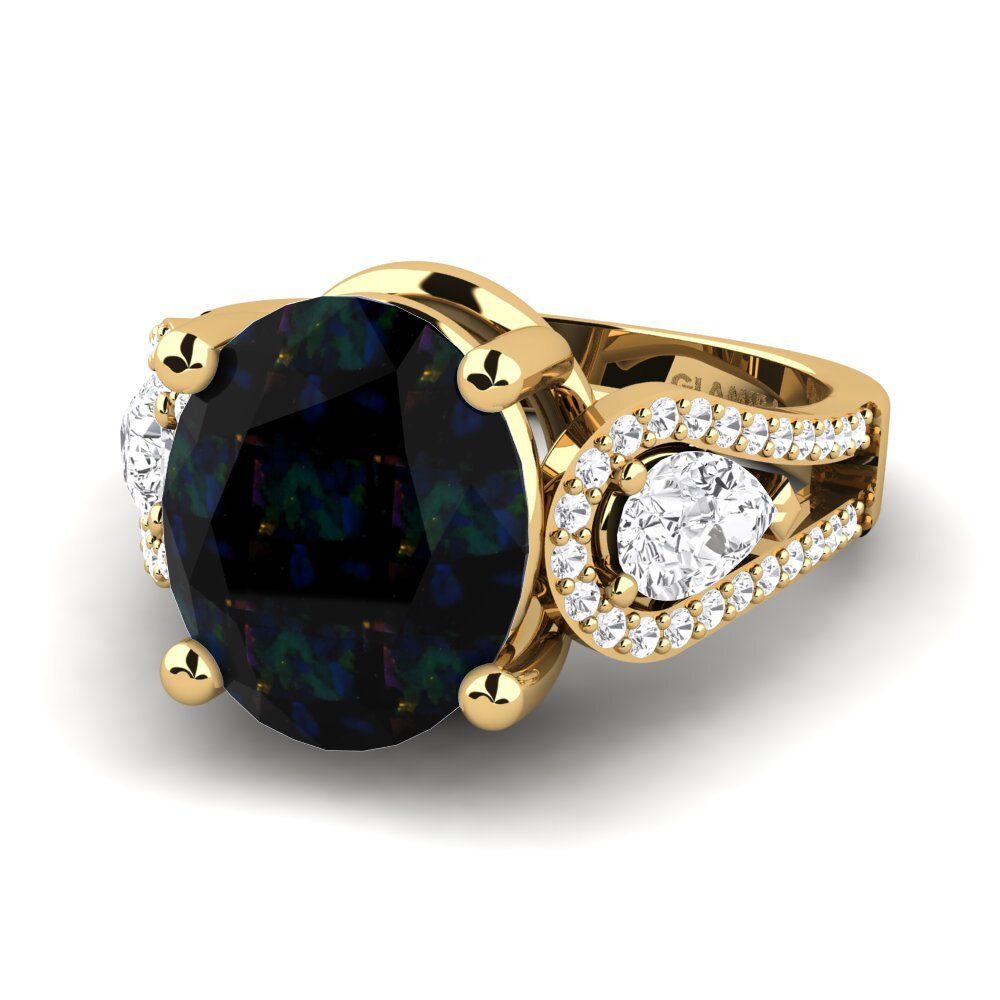 18k Oro Amarillo Anillo Jensina