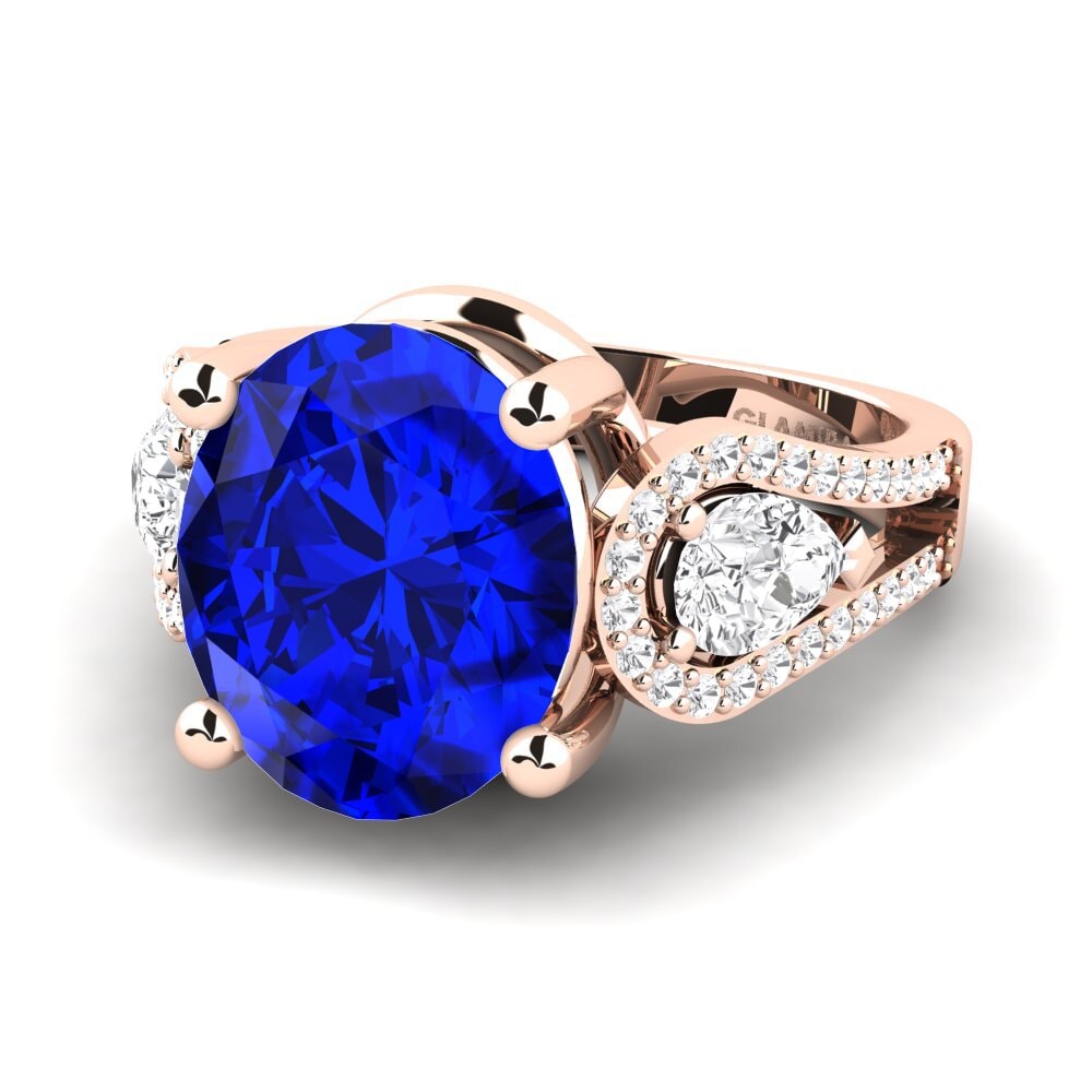 9k Rose Gold Sapphire (Lab Created) Ring Jensina